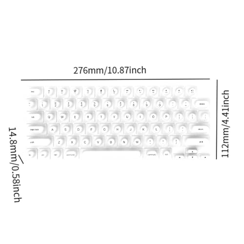 Funda de teclado para portátil y protector de silicona para uñas largas blanco 3