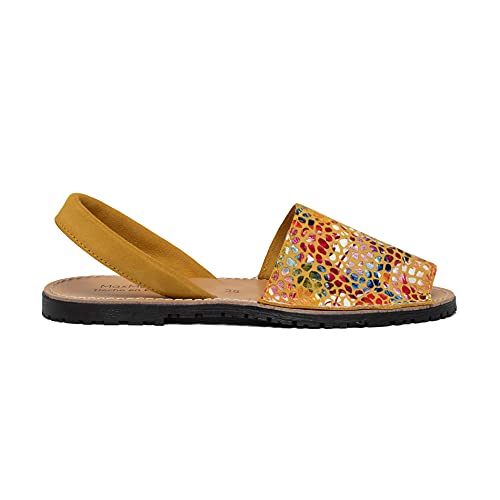 MaxMady Zapatos Menorquina Piel Cuero Hecho en España Sandalia