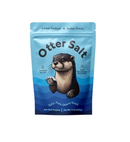 Otter Salt – Hand-Harvested Sea Salt, 500g Bag, Naturally Lower Sodium, Mineral-Rich and All Natural