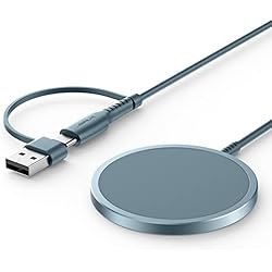 Cargador Magsafe Amazon Cargador inalámbrico magnético JSAUX de 15W mag-Safe Compatible con iPhone 14 Plus/14 Pro MAX/13 Pro Max/13 Mini/13 Pro/12 Mini/12 Pro/12 Pro MAX/Airpods Pro Azul