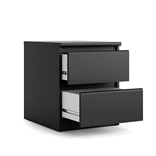 CRIADO NAIA PRETO 2 GAVETAS 40X50X50H