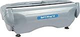 San Jamar Saf-T-Wrap Plastic Wrap and Foil Dispenser for Commercial Kitchens, Bakeries, And Restaurants, Plastic, 18 Inches, Gray