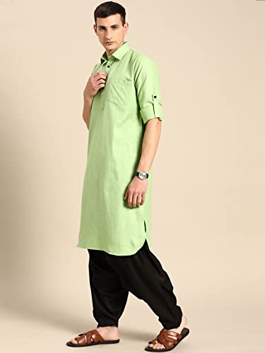 Image of Rajubhai Hargovindas Men's Festive Cotton Pathani Kurta