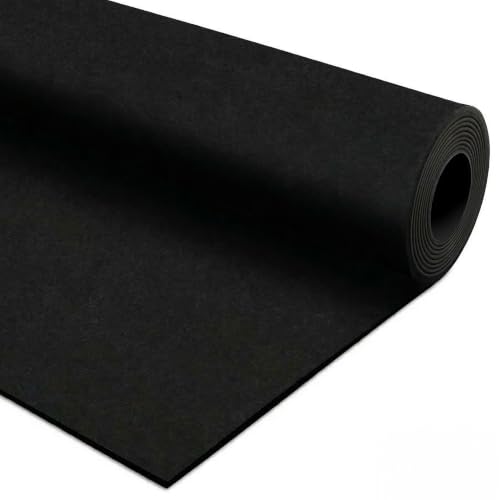 Traxxon by FlooringInc Rubber Gym Flooring Roll Heavy Duty Recycled Rubber Floor Mats for Home Gym Garage Gym Floor Mat Horse Stall Mat (1/4 Thick | Black | 4x10 | 40 Sq Ft)