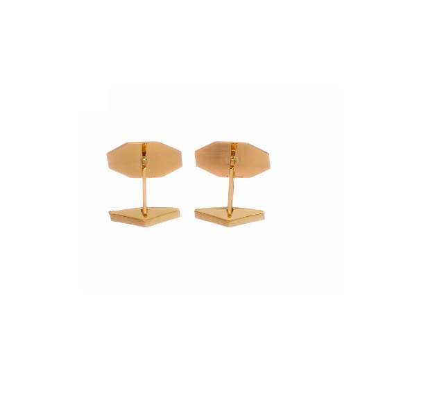Mancuernillas para hombre de oro amarillo 14k 20 mm miniatura 5