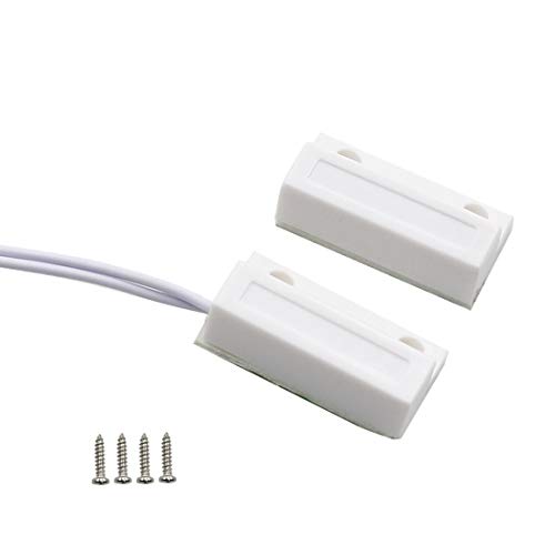 Image of MC-38 Door Window Contact Sensor Alarm Magnetic Reed Switch with Screws White - (2 Sets)