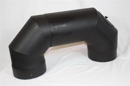 Tubo della stufa doppio arco laccato 180 Ø