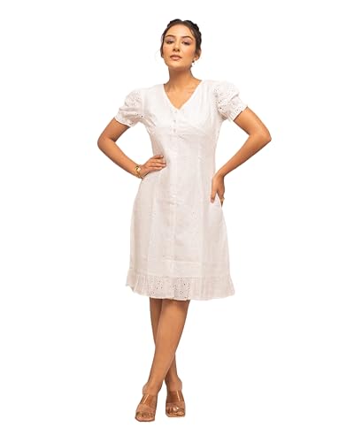 Image of FIORRA Women's Skater Knee Length Dress