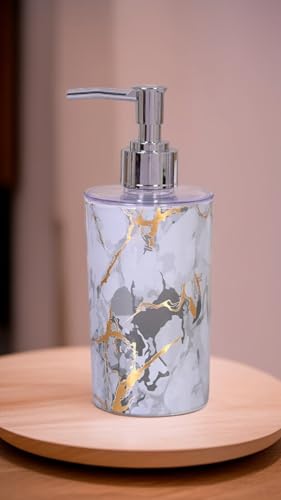 Image of Liquid Soap Dispenser|Sanitizer Dispenser, Lotion, Shampoo Dispenser | Handwash Bottle for Kitchen | Soap Dispenser for Wash Basin 17 * 11 * 6cm 300ML (Marble White)