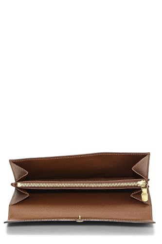 Pre-Loved Monogram Canvas Porte Monnaie Credit, Brown4