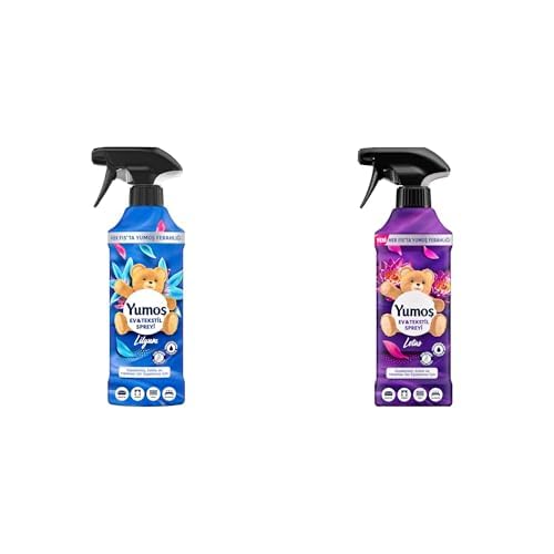 MAXZIQF Yumoş Sprey Yıkaması Zor Eşyalar İçin Lilyum 450 ml x1 + Yumoş Ev veTekstil Spreyi Lotus Yıkanması Zor Eşyalar İçin 450 ml x1