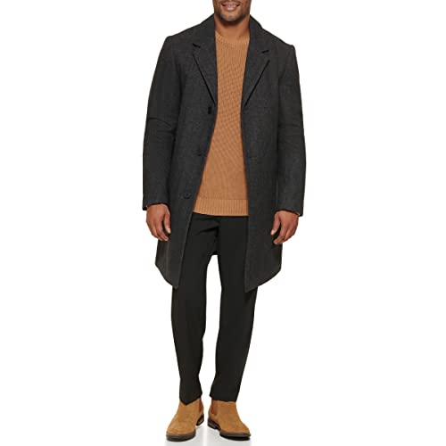 Image of DKNY Men's Wool Blend Notch Collar Coat