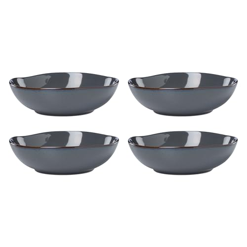 Image of Oneida Organic Shades Gray Stoneware Pasta Bowl Set for 4, 34.5oz
