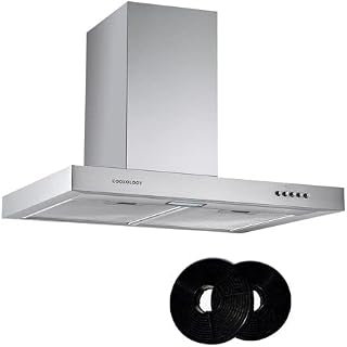 Cookology TSH601SS/A 60cm Kitchen Chimney cooker hood extractor fan in stainless steel with Filters