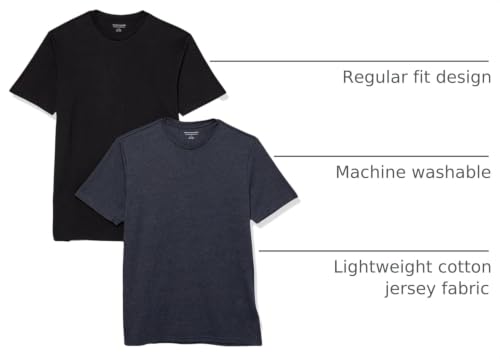 Image of Amazon Essentials Men's Slim-Fit Crewneck Short Sleeve Cotton T-Shirts