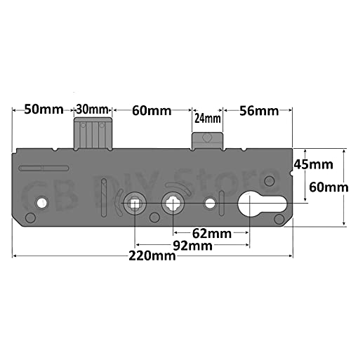 Avantis Door Lock Case 35mm Backset Gear Box Centre Twin Spindle, Silver - Image 2