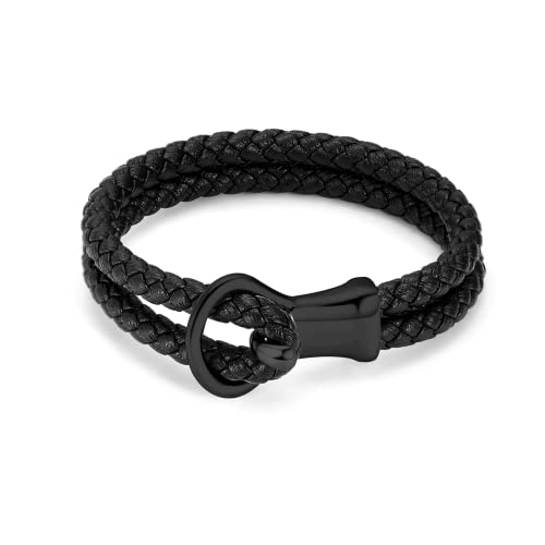 Porte-cendres bracelet de crémation discret en cuir véritable pour homme