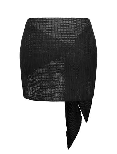 Image of ZAFUL Boho Beach Cover Ups for Women Sarong Coverups Sheer Bikini Chiffon Wraps Skirts for Swimwear