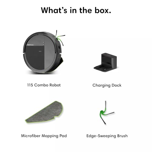 iRobot Roomba 115X Combo Robot Vacuum & Mop, 15,000 Pa, Easy to use, Intense Power-Lifting Suction, LiDAR Navigation, Multiple Cleaning Modes, Avoids Mopping Carpets, Self-Charging - image 8