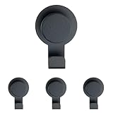 Wenko Colgador Blandas negro mate acero inoxidable - Gancho adhesivo sin...