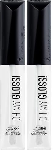 Rimmel London Oh My Gloss Lipgloss, Crystal Clear 800 6,5mL (Pack of 2)