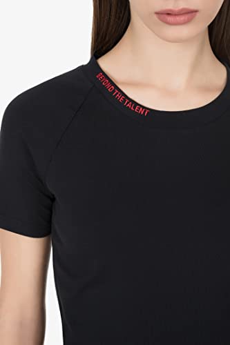 VR 46 Women's Cropped Row Vr46 Riders Academy T-Shirts, Black, M - Image 4