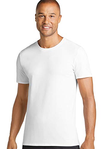 Jockey Men's T-Shirts MaxStretchT Crew Neck T-Shirt - 2 Pack, White, s