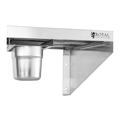 Royal Catering RCWR-5 GN1/9 Kruidenrek - 5 x 1/9 GN Professionele Kruidenlade's inclusief Wandmontage Roestvrij Stalen… - Afbeelding 5