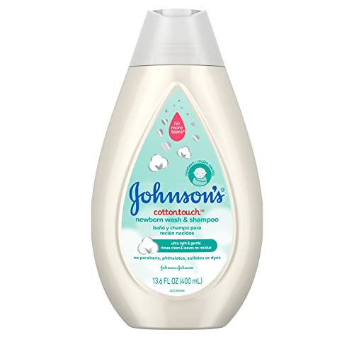 Image of Johnsons Baby Cotton Touch Newborn Wash & Shampoo 13.6 Ounce (400ml) (2 Pack)