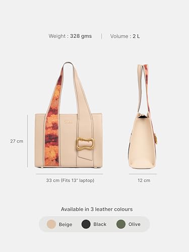 Image of ZOUK Kalki Office Bag for Women |Vegan Leather | Twin Gadget Compartments | Fits 13-Inch Laptop + iPad | Concealed Zipper Pocket