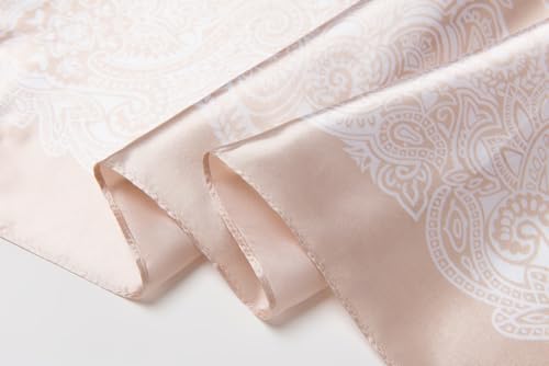 Image of 35 inch Men's Silk Cowboy Scarf - Oversized Western Bandana Neckwear, Large Square Scarf with Gift Packaging