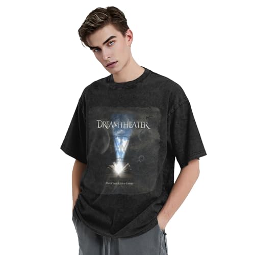 Men's Vintage Oversized T Shirt Cotton Graphic Short Sleeve Crew Neck Tees Black3