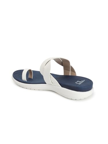 Image of Carlton London Women's Comfort Sandals | Stylish Slip on Flats with Cushioned Soles | Trendy Lightweight Durable & Comfortable Fashion Sandal for Outdoor Use