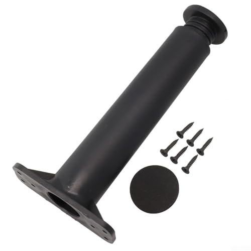 Axorafow Soporte telescópico variable para ajustar la altura de los muebles, construcción de acero resistente, rango de extensión de 18-34 cm, color negro (1 paquete) (18-34 cm)