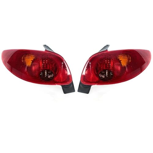 Feu arrière pour Peugeot 206 hayon 5 portes 2002-2006 bloc optique gauche et droit sans ampoule