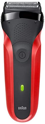 Braun Shaver Series 3 300Ts | Electric Razor For Men | Toiletry Bag Gift Set | Electric Foil Shaver, Rechargeable - Red #TOP2