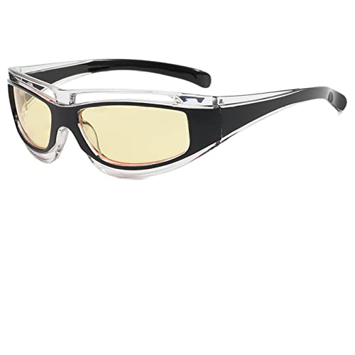 HMRGLMIE-Small Rectangle Sports Sunglasses Women Trendy Star Sun Glasses for Men Vintage Eyewear Shades UV400 Goggles