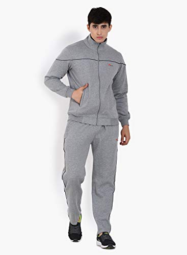 Image of muffy Men's Tracksuit Cotton Blend Regular Fit Zip Closure with 2 Side Zipper Pockets & 1 Back Pocket Perfect for Winter Wear-5001