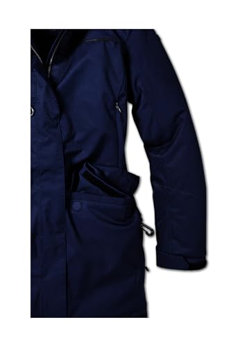 Killtec Damen Parka Funktionsparka mit abzippbarer Kapuze für Hundebesitzer Ostfold WMN PRK B wasserdicht, Winddicht, atmungsaktiv 00814-dunkelnavy 42