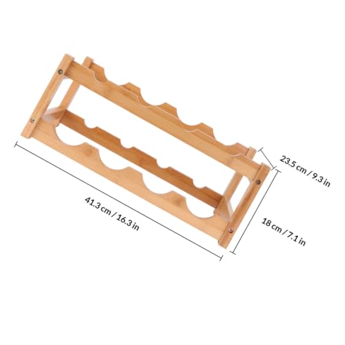 Soporte de vino de madera doble capa 45X23.5CM miniatura 2
