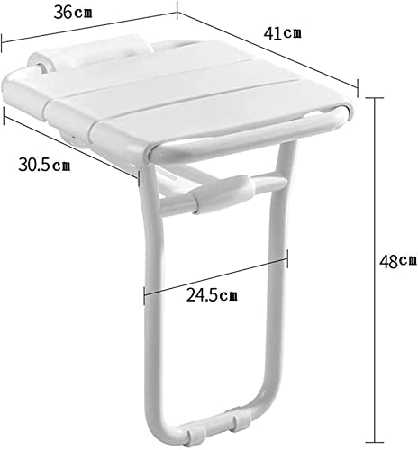 Salle de douche moderne optimisée avec ce tabouret mural compact