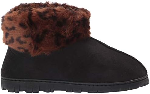 Jessica Simpson -Women's and Girls Microsuede Super Soft Bootie Slippers with Indoor Outdoor Sole, Leopard, Large | Image 6