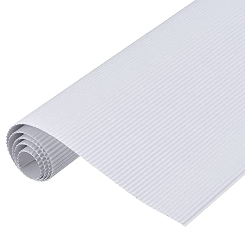 Papier ondulé rigide blanc MECCANIXITY 5 feuilles grand format 68,6 x 50,8 cm