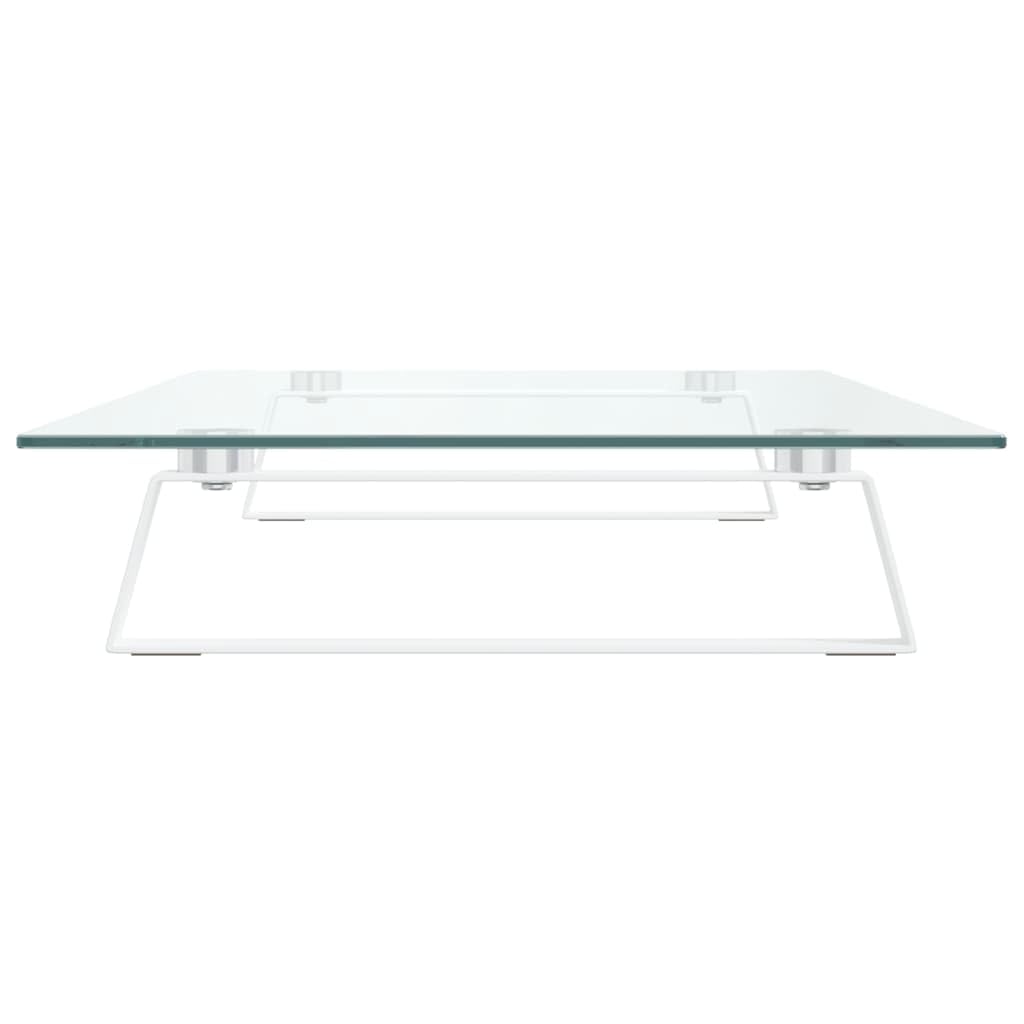 Generico Supporto per Monitor Bianco 80x35x8cm Vetro Temperato e Metallo,Dispositivi elettronici,Accessori per dispositivi elettronici,Accessori per Computer,Rialzi e Supporti per computer-374221
