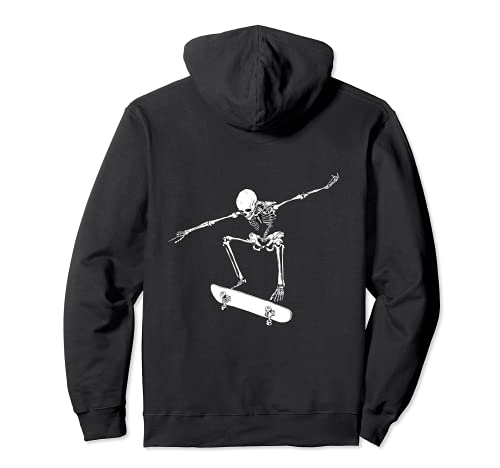 Halloween Skateboard Shirt Boy Skateboarding Men Skeleton Pullover Hoodie cover
