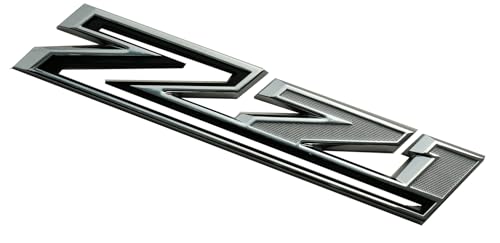 Image of 2 Pack 2019-2025 Z71 Emblem Decals Side Badges Compatible with Silverado Z71 Parts 84632695 (Chrome Black)