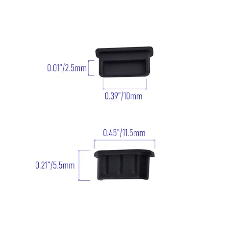 Image of 5 PCS Mini-HDMI Port Anti-dust Plugs, Silicone Covers Caps Stoppers, Port Protector for TV Computer Digital Socket Printer, 0.39 x 0.1 (LxW)