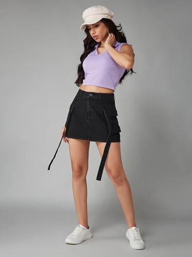 Image of Dolce Crudo Women's Regular High Rise Stretchable Denim Shorts
