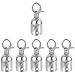 6pcs Rope End Stop Handrails Cord Locks Post Queue Rope Ends Crowd Control Barriers Snap Rope Fittings Hooks Stanchion Rope Hooks Crowd Control Rope Ends Bell Plug Stainless Steel