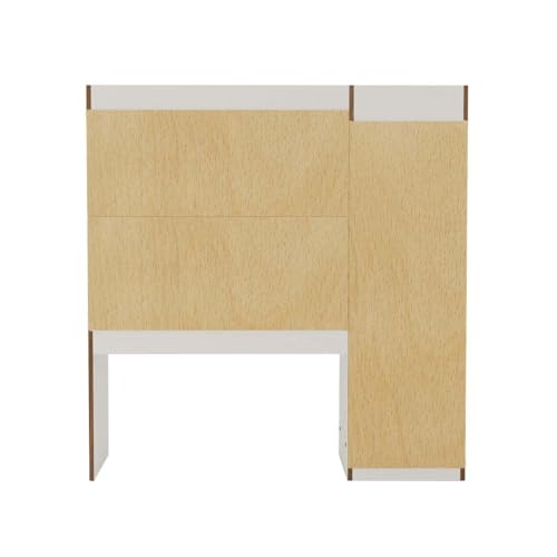 Image of Phoenix Engineered Wood Study Table with Storage (White, 3-Door)